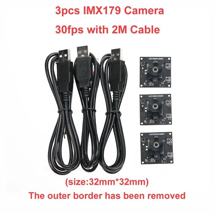 Module de caméra USB GXIVISION IMX179 /OV2735/OV9732/OV2710 100 degrés 30fps 2M Cbale sans distorsion