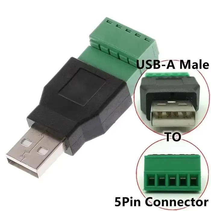 Connecteur USB 2.0 de type avec borne à vis à 5 broches