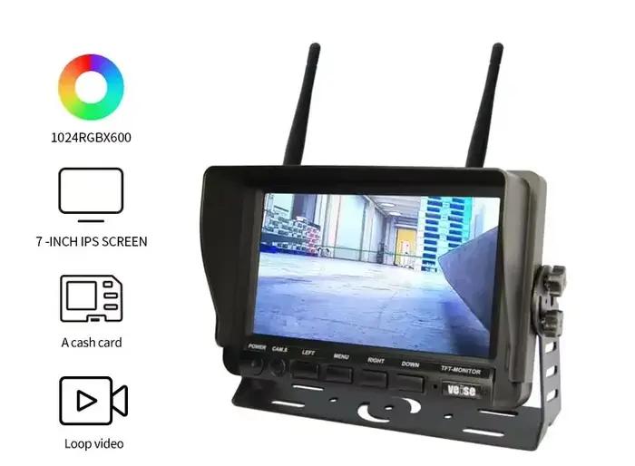 Caméra de recul sans fil 7 pouces avec moniteur