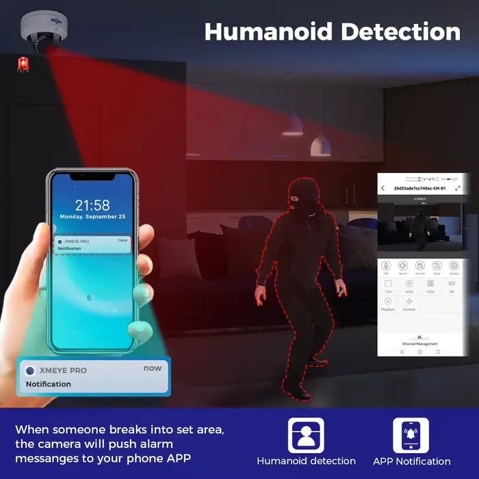 Hiseeu – caméra IP dôme POE 5MP