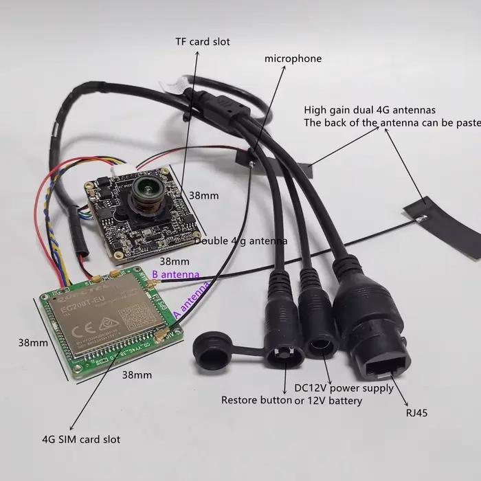 Camhi App DIY 3G SIM IP Camera Module 5MP IMX335 1920P sans fil Mini batterie 4G Pin hole caché Micro intégré fente