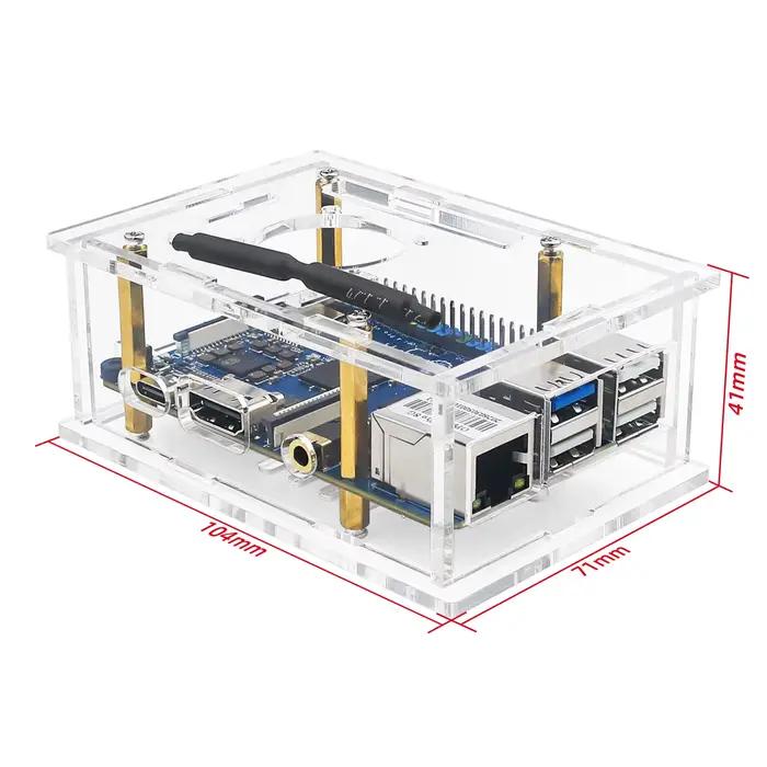 Boîtier en acrylique transparent pour Orange Pi 4 Pro