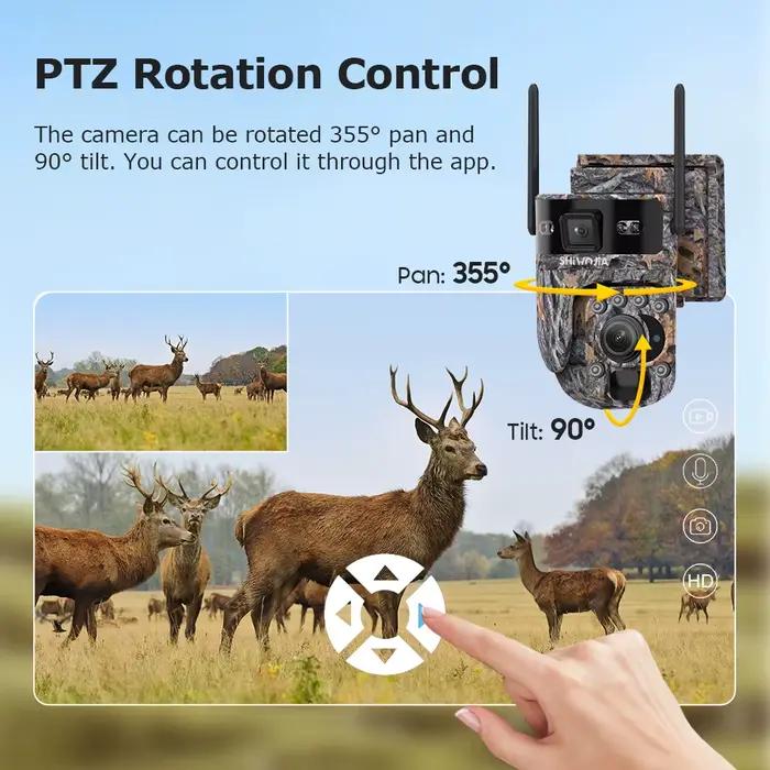 SHIWOJIA 12MP 50X ZOOM optique 4G caméra solaire
