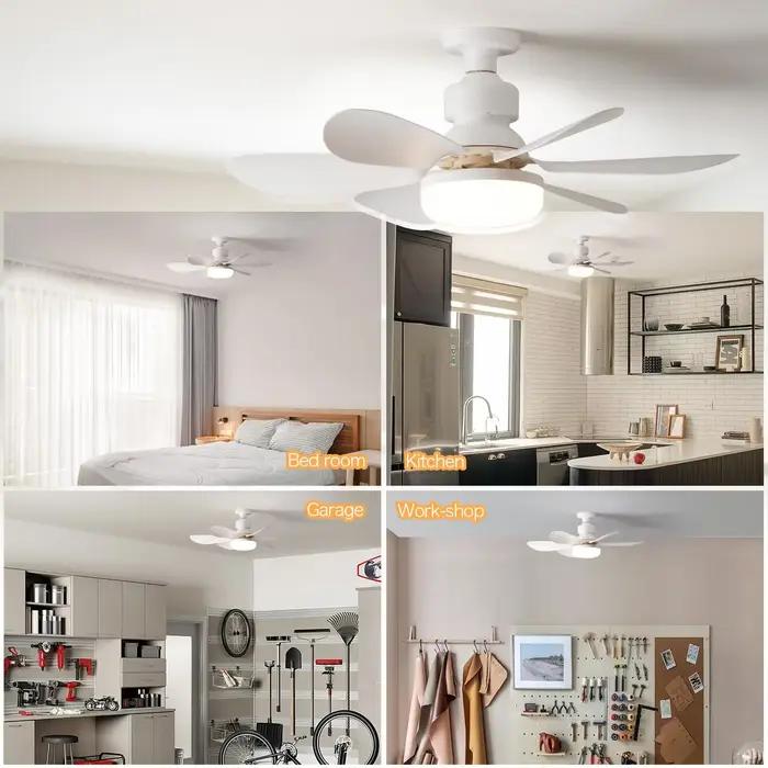 Ventilateur de plafond LED 40W E27 avec télécommande pour gradation