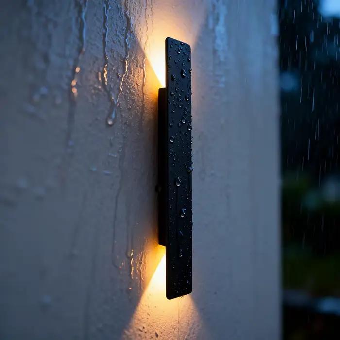 Applique murale LED extérieure IP65 étanche en aluminium haut vers le bas lumière 18W 110V/220V noir blanc pour éclairage extérieur de porche de cour