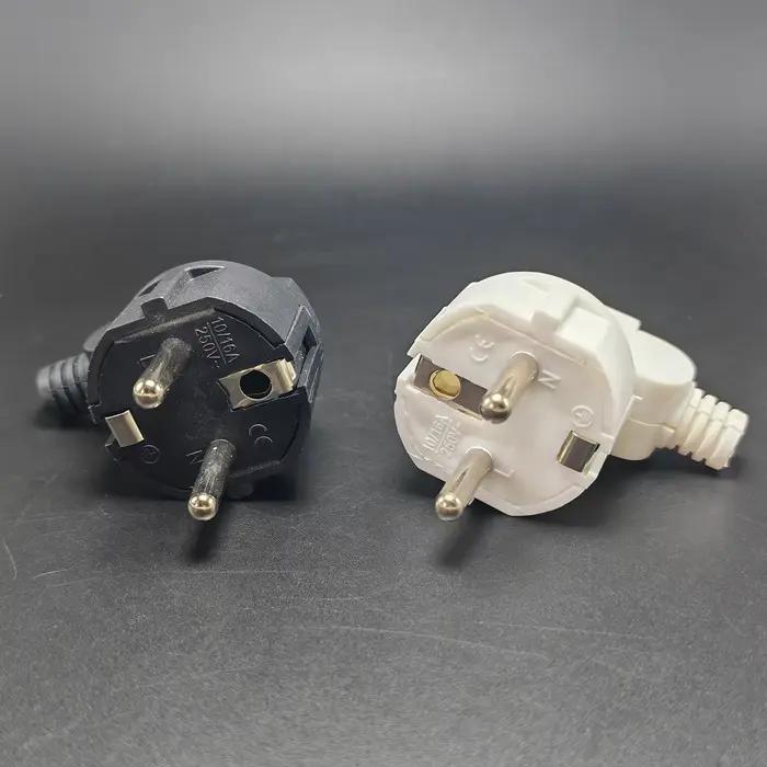 Prise filaire de style européen 4.8mm 16A 250V avec protection contre les surtensions pour installation électrique sécurisée et moderne