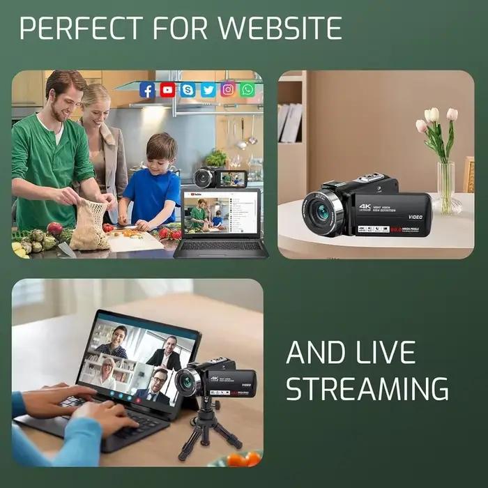 Caméra vidéo 4K, caméscope
