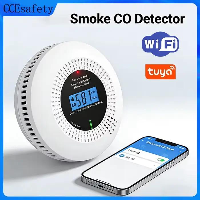 Détecteur de fumée et de CO Wifi Tuya