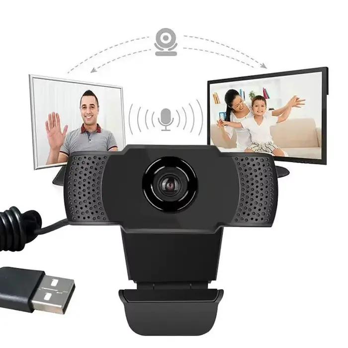 Nouveau Webcam 1080P caméra Web Full HD avec lumière de remplissage LED Microphone prise USB