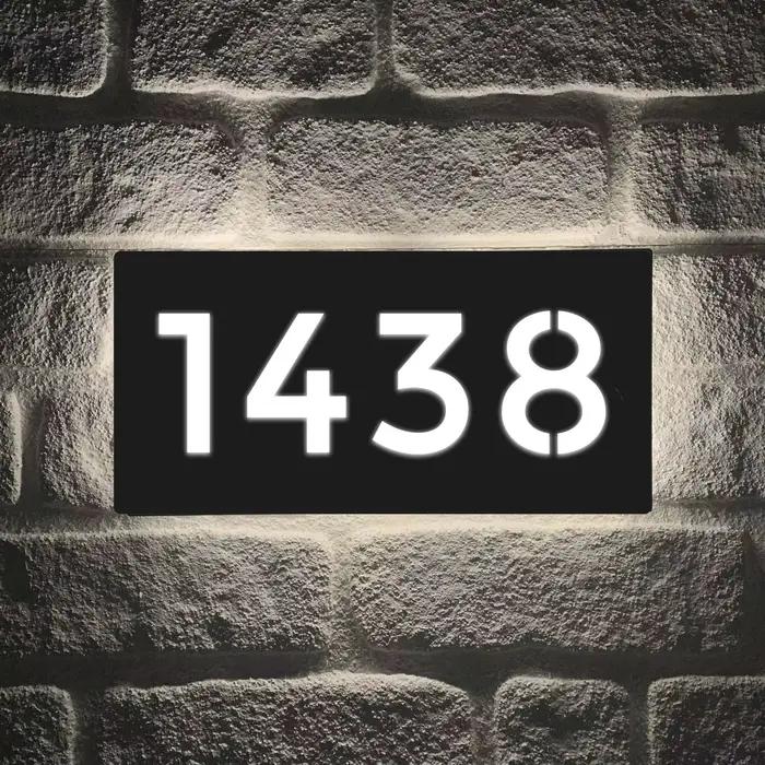 Plaque de maison personnalisée 3D LED