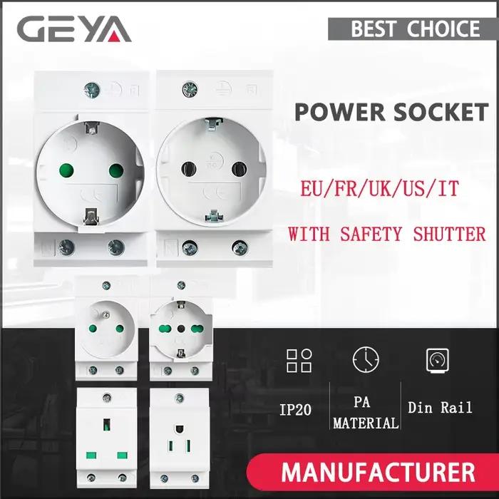 GEYA – prise de courant sur Rail Din