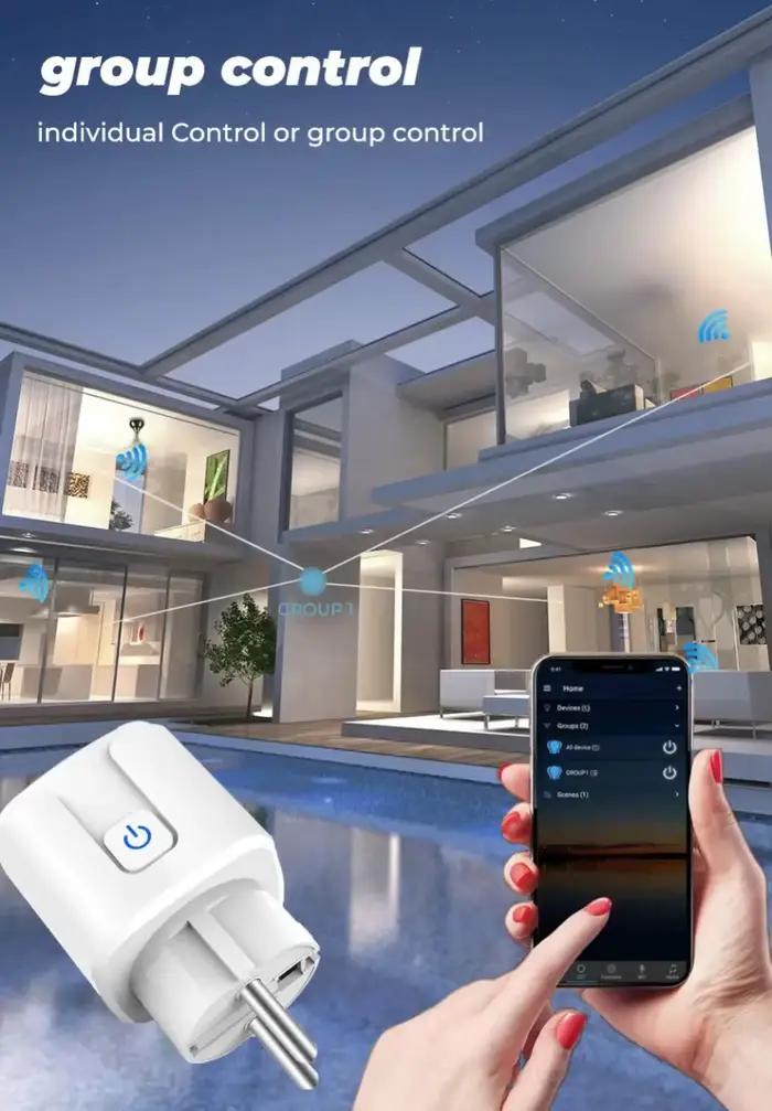 Tuya Zigbee-Prise intelligente EU avec surveillance de l'alimentation