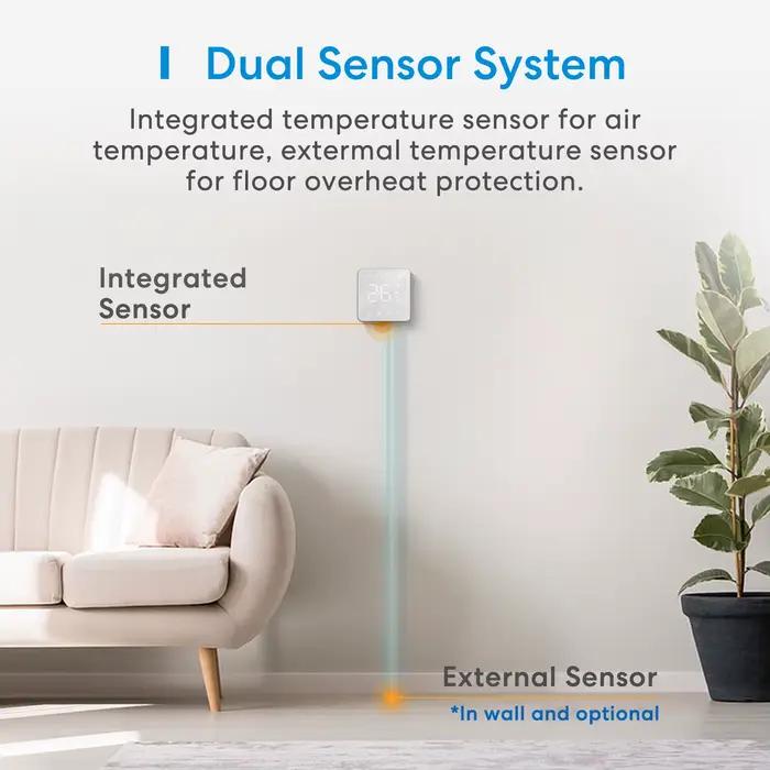Thermostat WiFi intelligent Meross pour système de chauffage électrique par le sol