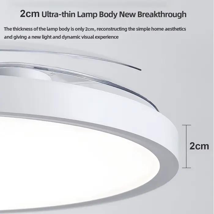 Ventilateur de plafond invisible moderne avec lumière LED moteur à courant continu grand volume d'air télécommande pour chambre salon et pièces de vie
