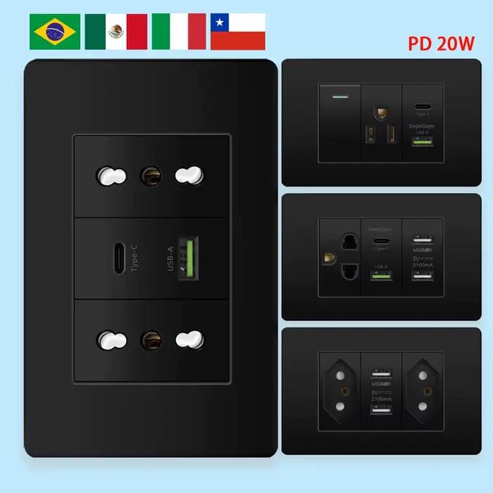 Prise murale intelligente USB type-c 20W