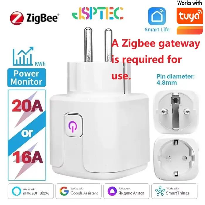 Tuya Zigbee-Prise intelligente EU avec surveillance de l'alimentation