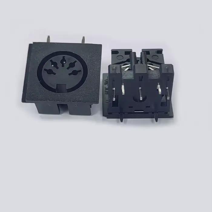 50 pièces/lot grand Terminal S DIN4/DIN5/DIN6/DIN7/DIN8 connecteur de prise femelle 4P/5P/6P/7P/8P pour montage sur panneau PCB