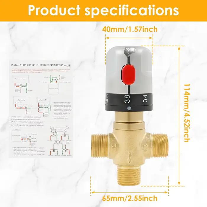 Vanne de mélange thermostatique en laiton