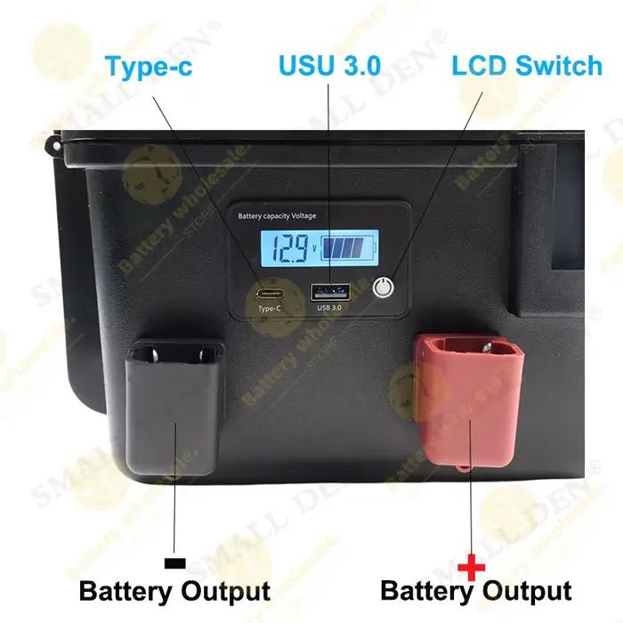 Batterie LiFePO4 12, 8V 30Ah 50Ah 100Ah 120Ah 150Ah avec Bluetooth intégré