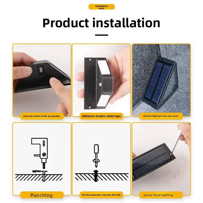 Lampes solaires d'extérieur pour escaliers