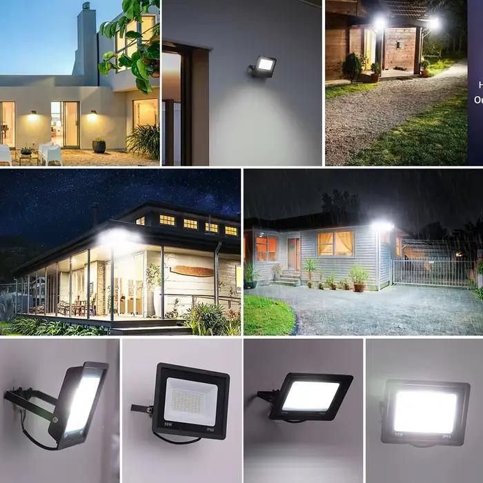LED PIR capteur de mouvement projecteur extérieur applique murale lumière blanche 100W 50W 30W 20W 10W IP66 LED étanche