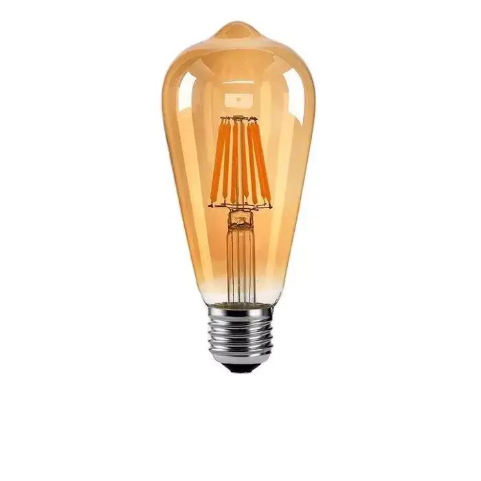 Ampoules LED à filament Edison doré ST64 pour éclairage intime et élégant - chambre, bibliothèque, vitrine, éclairage intérieur, design moderne, ambiance chaleureuse