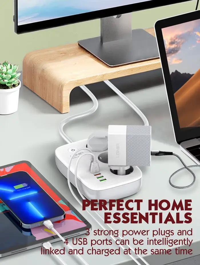 Sat NIO-Multiprise avec 3 Prises d'Extension USB