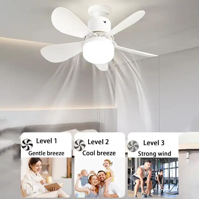 Ventilateur de plafond à douille avec télécommande