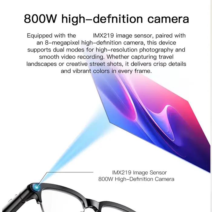 Lunettes Intelligentes IA avec Caméra HD 800W