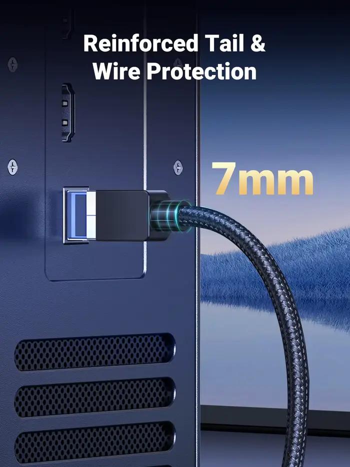 Câble Ethernet UGREEN CAT 8 Haute Vitesse Tressé 40 Gbit/s 2000 MHz Cordon Réseau LAN RJ45 Blindé Intérieur pour Routeur PC PS5 Modem Xbox