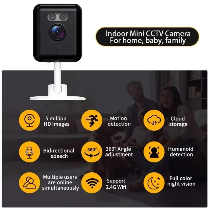 Caméra de vidéosurveillance de sécurité sans fil Wifi 5MP