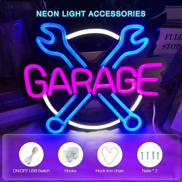 1 enseigne de garage néon