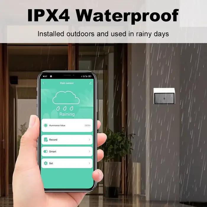 Capteur de pluie Tuya Zigbee 2 en 1