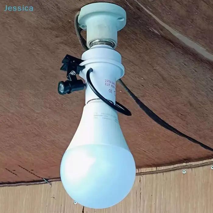 ♥ Douille d'ampoule à capteur de lumière automatique - Support de lampe E27 à visser avec contrôle crépusculaire