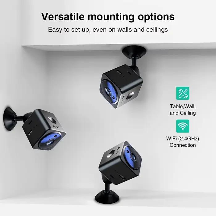 Caméra de sécurité Wi-Fi sans fil avec Vision nocturne HD 1080P et détection de mouvement