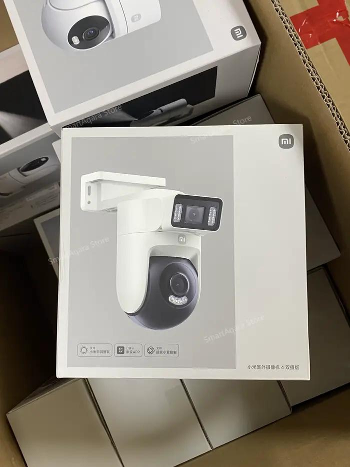 2025 Xiaomi caméra extérieure 4 double objectif 3K IP66 étanche couleur Vision nocturne AI détection humaine caméscope pour Mi Home APP