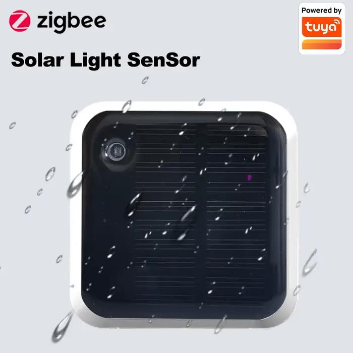 Haozee Tuya Zigbee capteur de lumière solaire IP65 étanche sans fil intelligent avec Support d'énergie