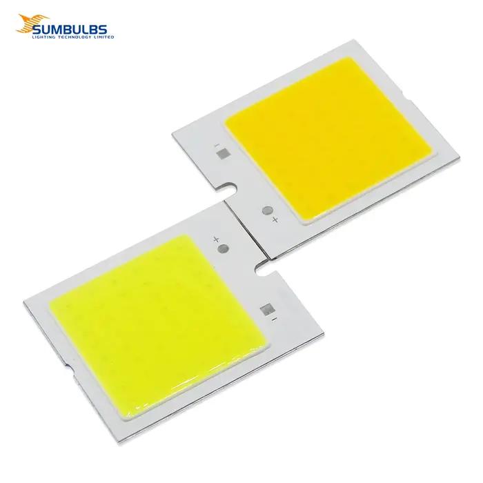 SUMBULBS fabricant Source de lumière LED 40x35mm DC 12V 6W panneau COB ampoule blanc chaud froid pour bricolage mode nuit voiture lampe d'intérieur
