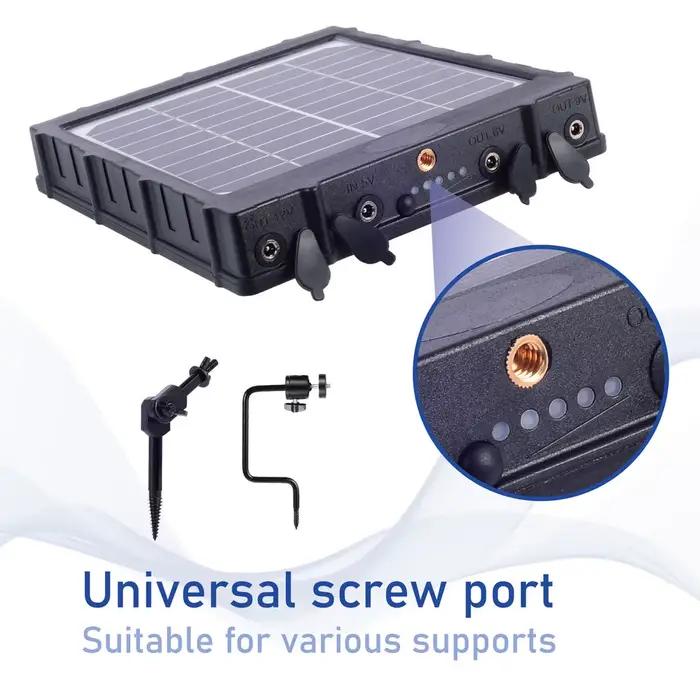 Panneau solaire de caméra de sentier avec 3W 8000mAh 5V 12V 9V 6V