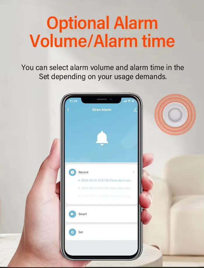 Alarme sirène intelligente Tuya Zigbee – Alerte de sécurité 100 dB