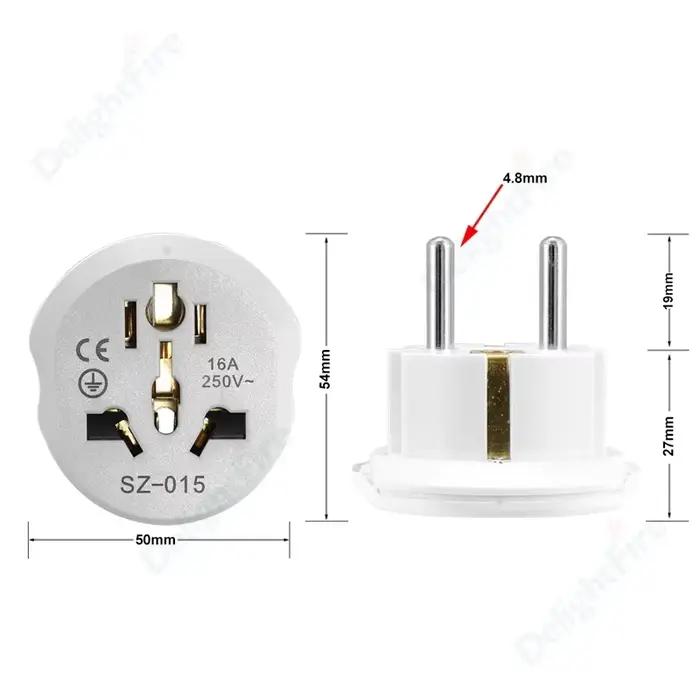 Adaptateur de prise ue AU UK US vers EU