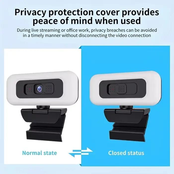 Webcam Lenovo 2K/4K Ultra HD avec autofocus