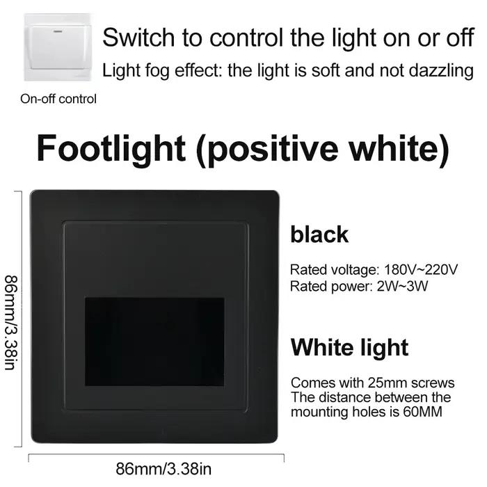 Encastré Led escalier lumière 180-220V applique murale éclairage étape