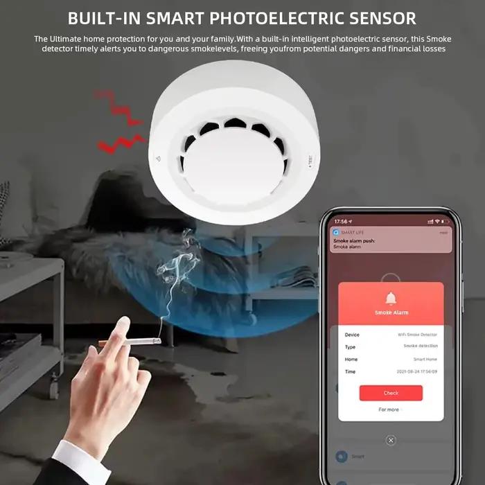 ONENUO Tuya ZigBee détecteur de fumée intelligent Protection de sécurité