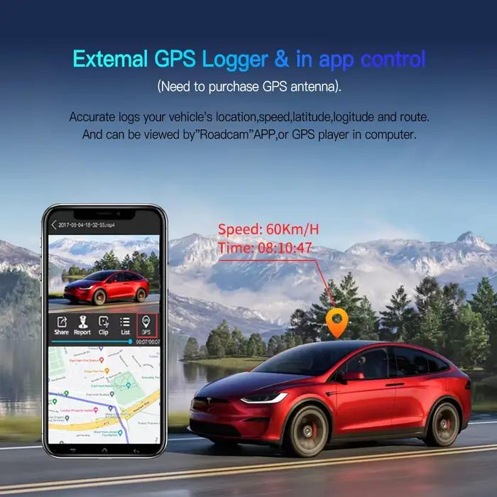 Imagebon 6.86" HT686 Pro 4K ADAS Dashcam sans fil CarPlay & Android Auto 5s Power On Car DVR Bluetooth FM GPS Navigation