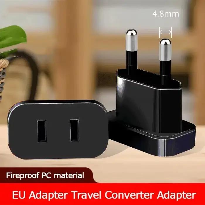 1 pièces 4.8mm adaptateur de prise de courant US vers ue Euro Europe