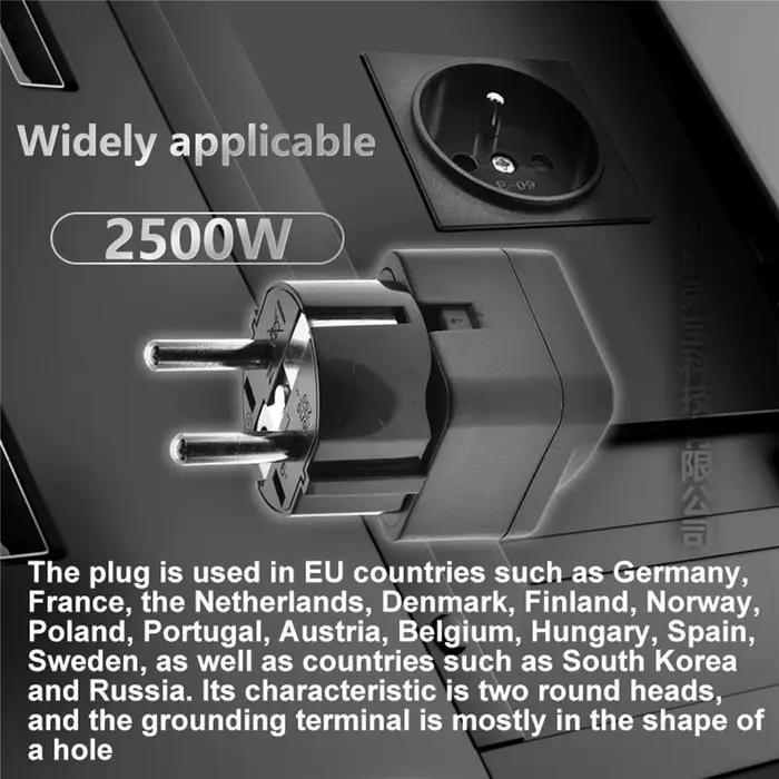 Adaptateur d'alimentation de voyage pour Allemagne et France