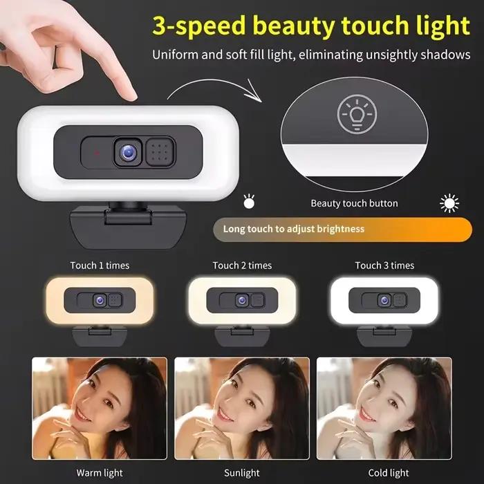 Webcam Lenovo 2K/4K Ultra HD avec autofocus