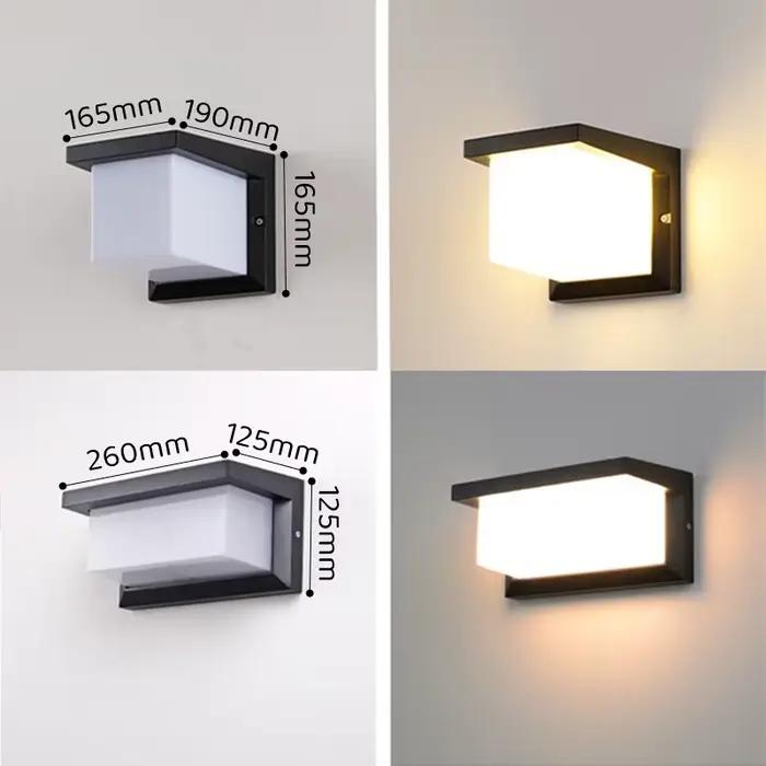 Applique murale extérieure LED moderne E27 étanche IP65 en aluminium porche lumière jardin clôture rue
