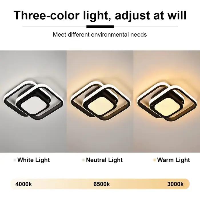 LED allée plafonniers lustre moderne trois couleurs lampe lampes minimalistes pour chambre lumière Surface Installation salle à manger